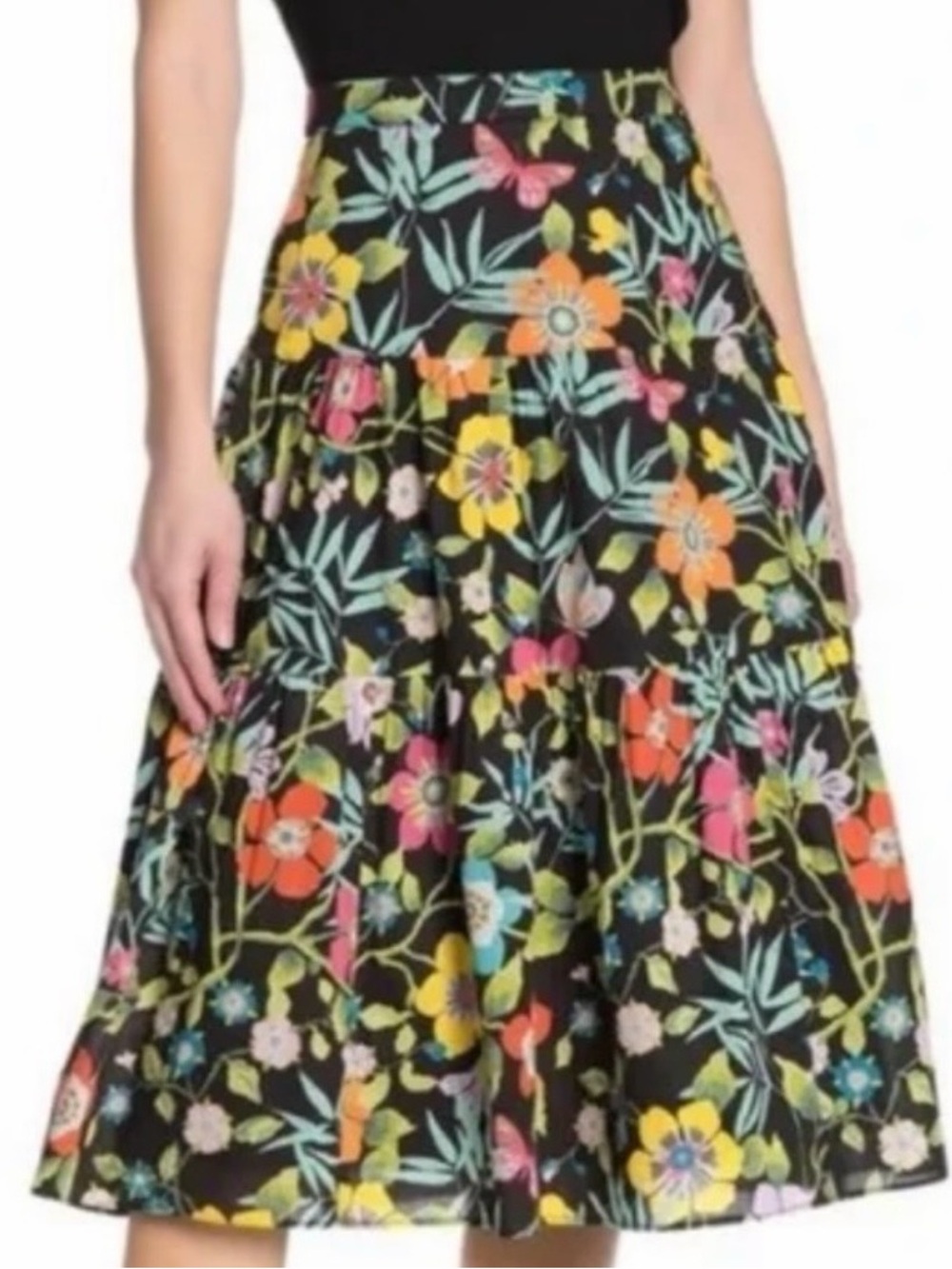 J. Crew Tawna Pavili Floral Midi Skirt